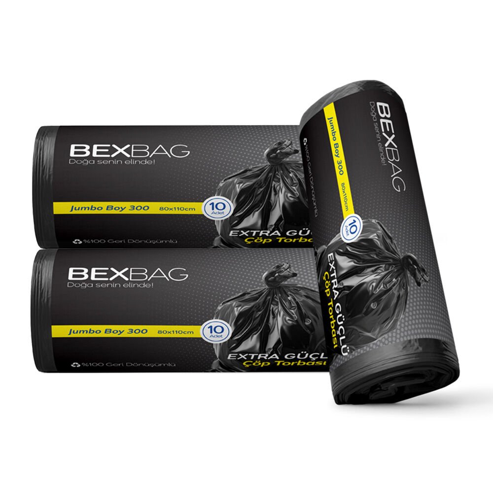 BexBag J 300 Rulo Çöp Torbası 5 Rulo 50 Adet