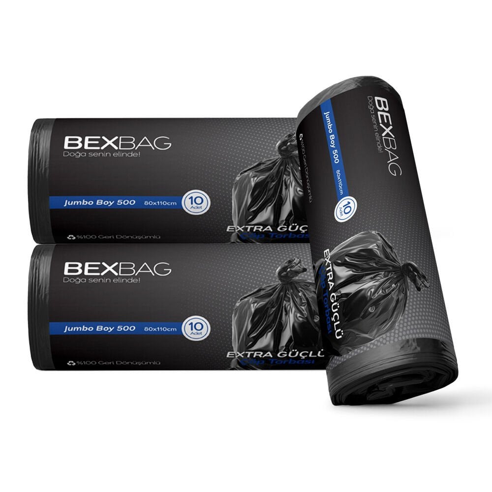 BexBag J 500 Rulo Çöp Torbası 10 Rulo 100 Adet