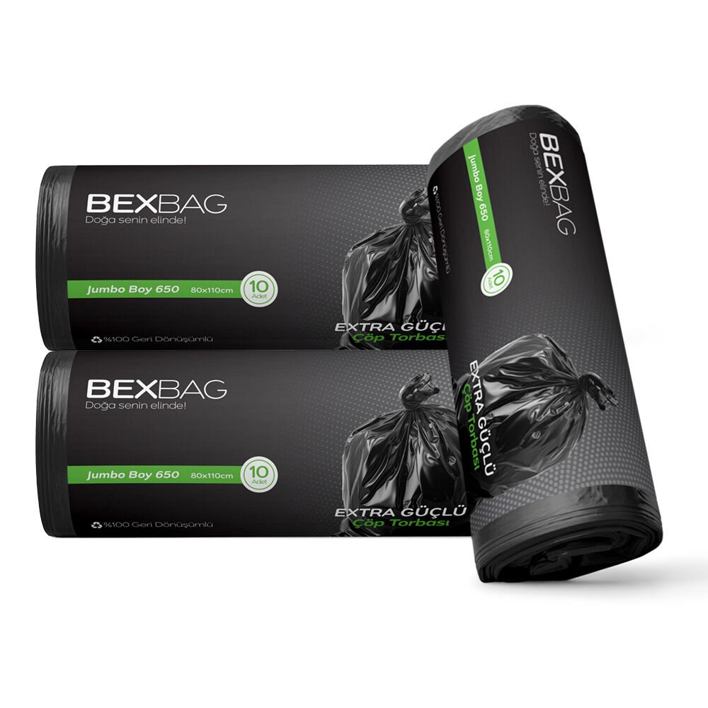 BexBag J 650 Rulo Çöp Torbası 5 Rulo 50 Adet